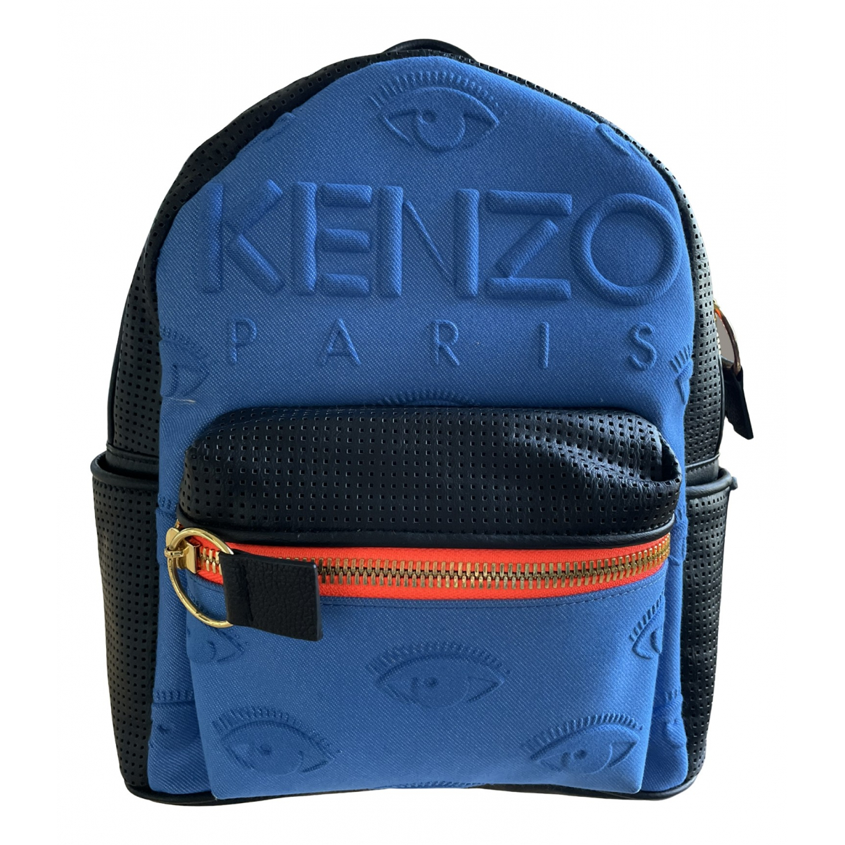 Leather backpack Kenzo Blue in Leather 